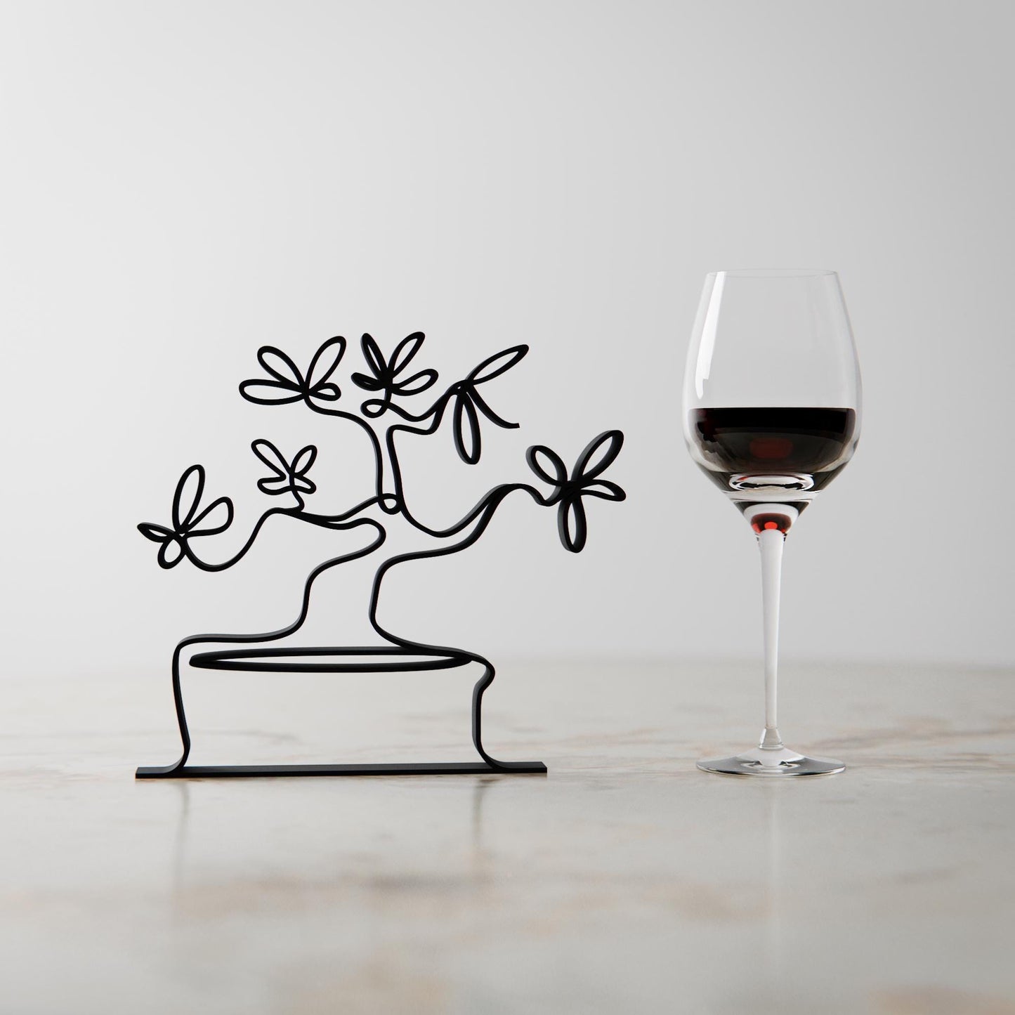 Bonsai Tree - Customized Line Art Figure