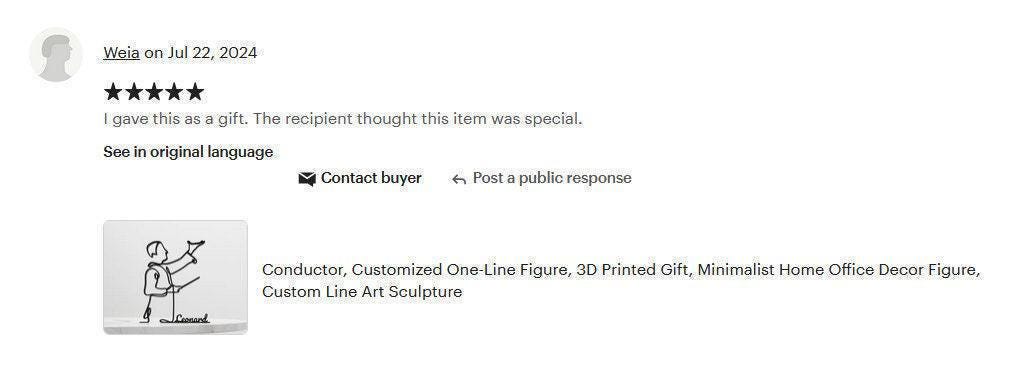 Conductor - Customized Line Art Figure