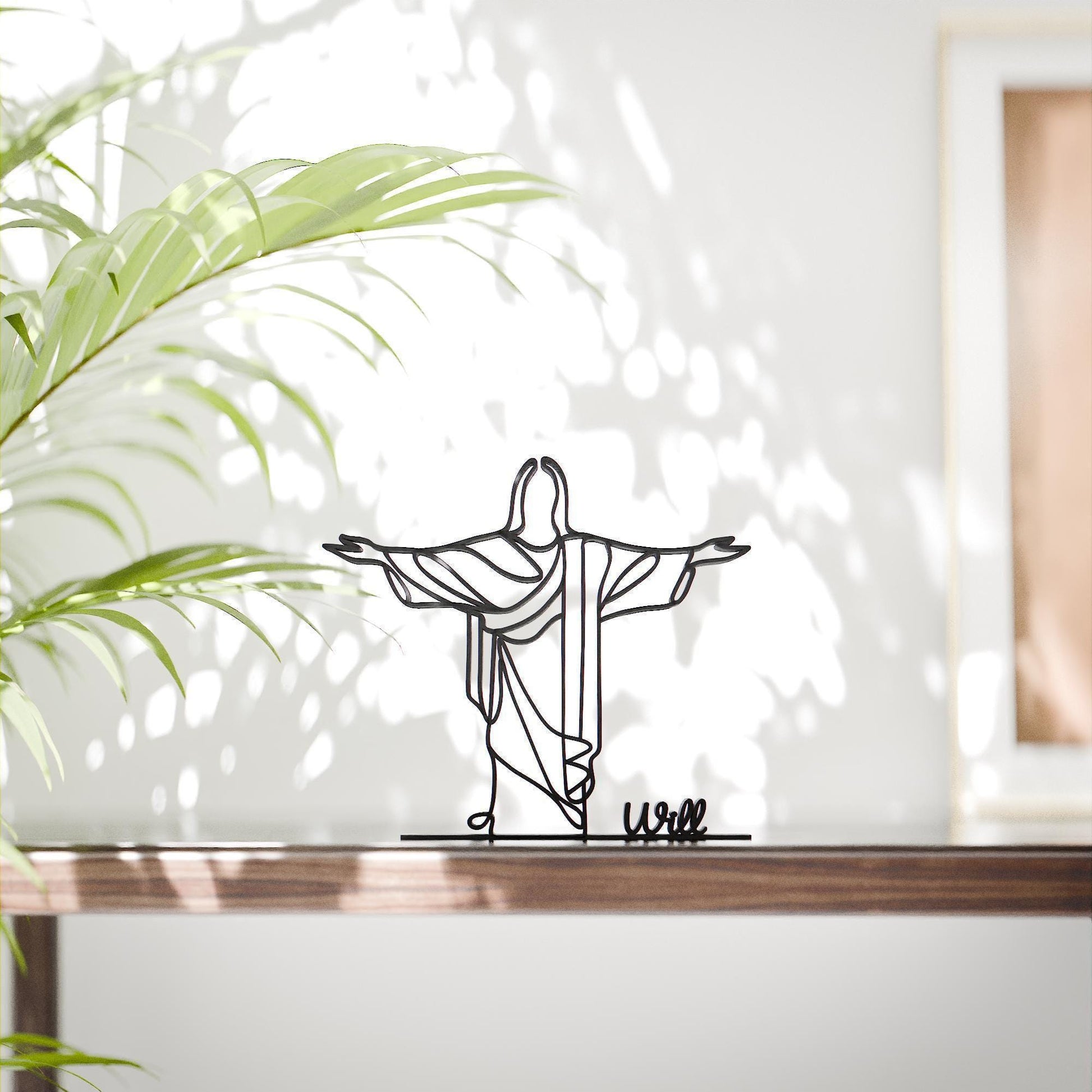 Christ the Redeemer - Customized Line Art Figure