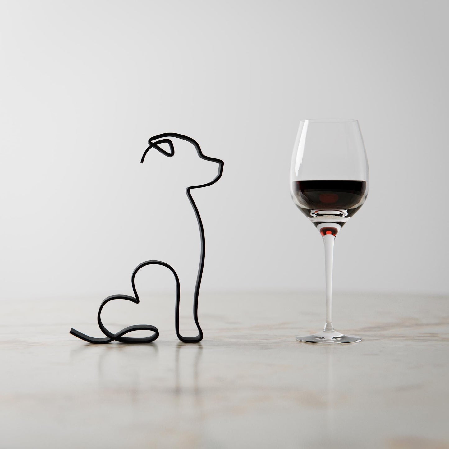 American Pitbull Terrier Dog 03 - Line Art Figure