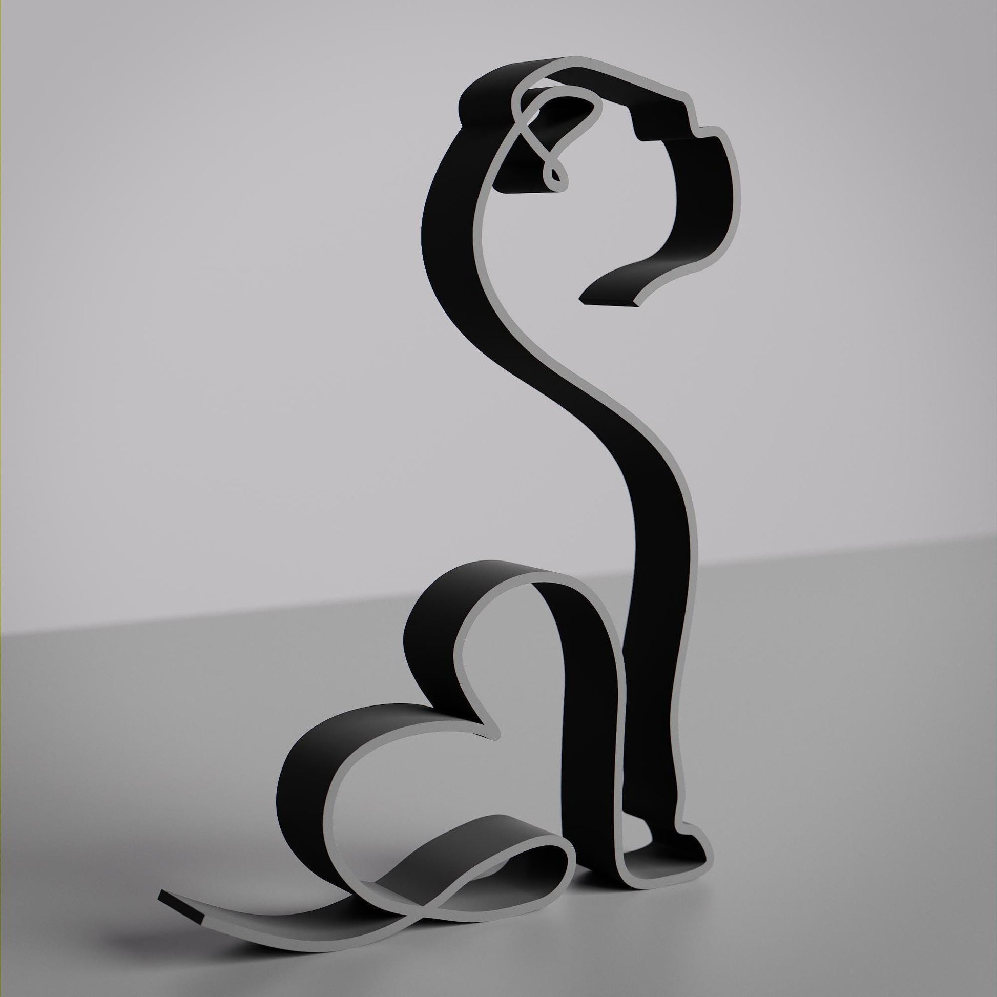 Boxer Dog 41 - Line Art Figure