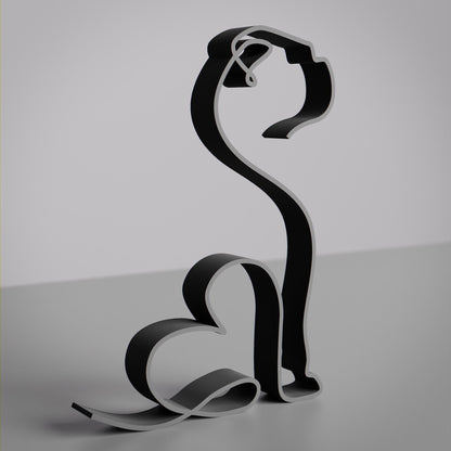 Boxer Dog 41 - Line Art Figure