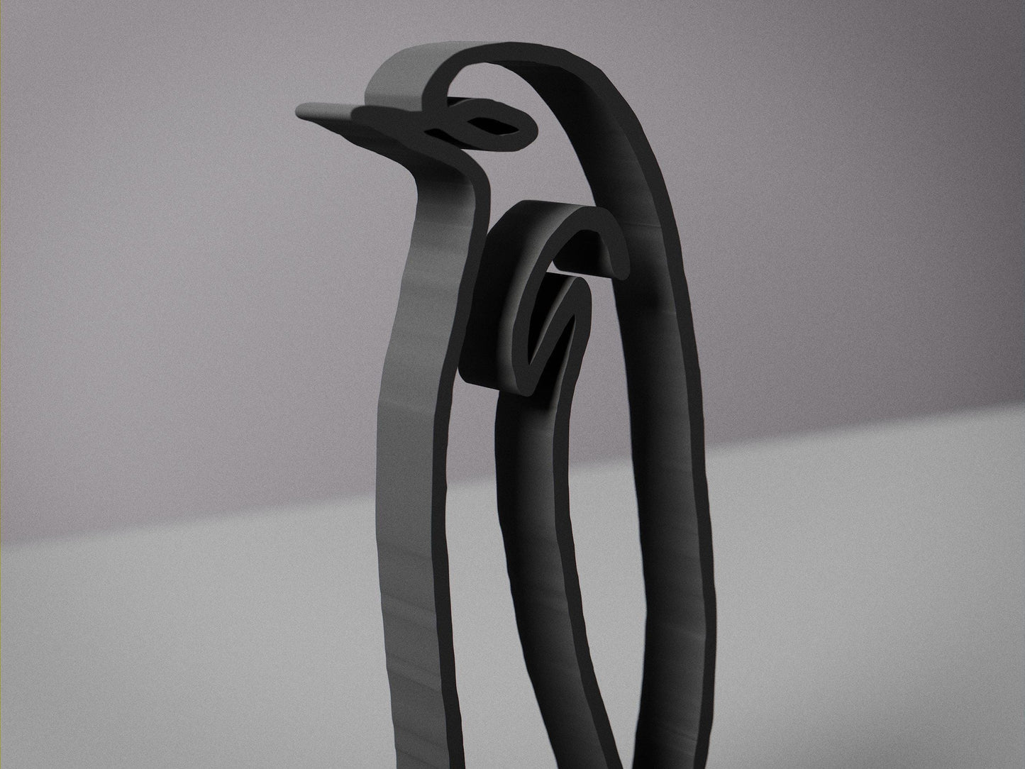 Picasso's Penguin - Line Art Figure