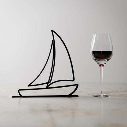 Sailboat - Customized Line Art Figure