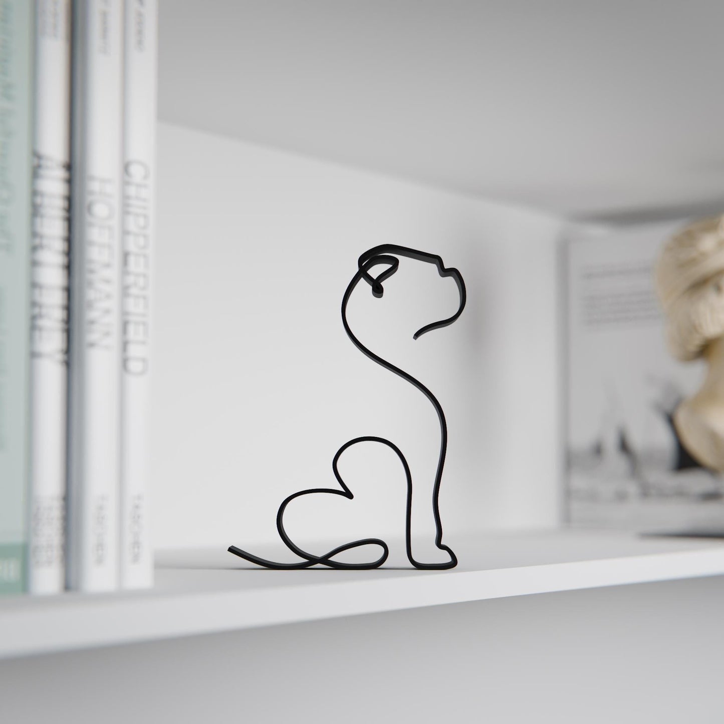 Boxer Dog 41 - Line Art Figure