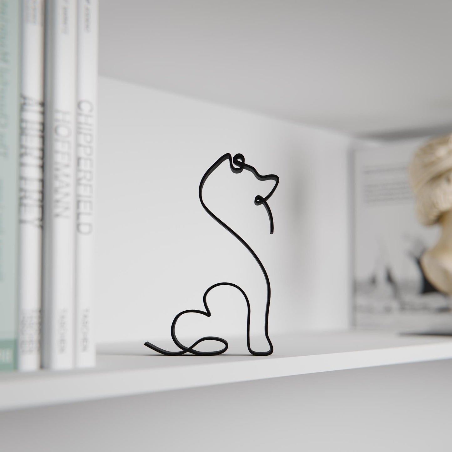 Keeshond Dog 05 - Line Art Figure