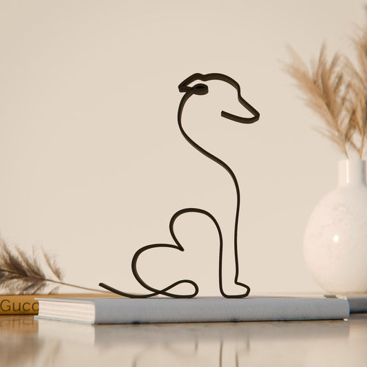 Italian Greyhound Dog 32 - Line Art Figure