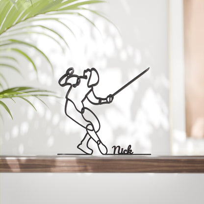 Fencer - Customized Line Art Figure