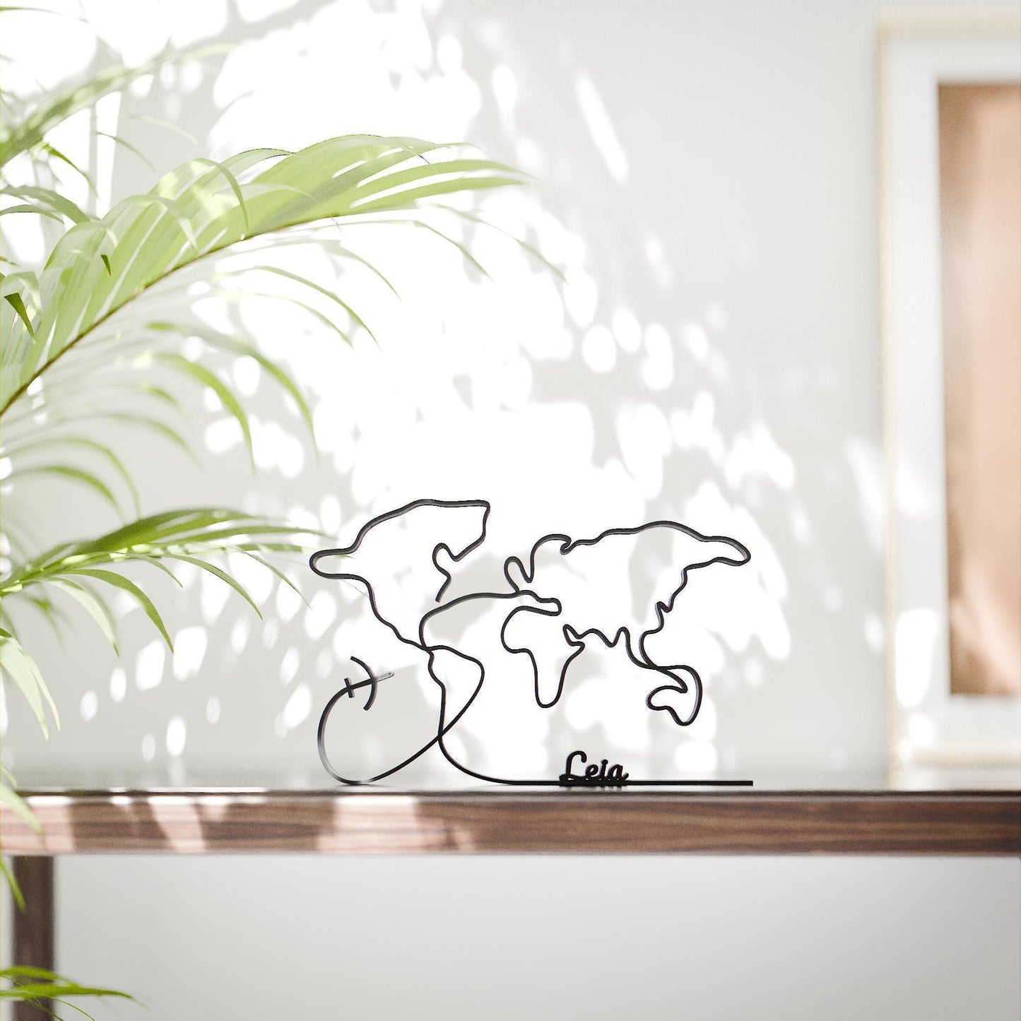 World Map - Customized Line Art Figure