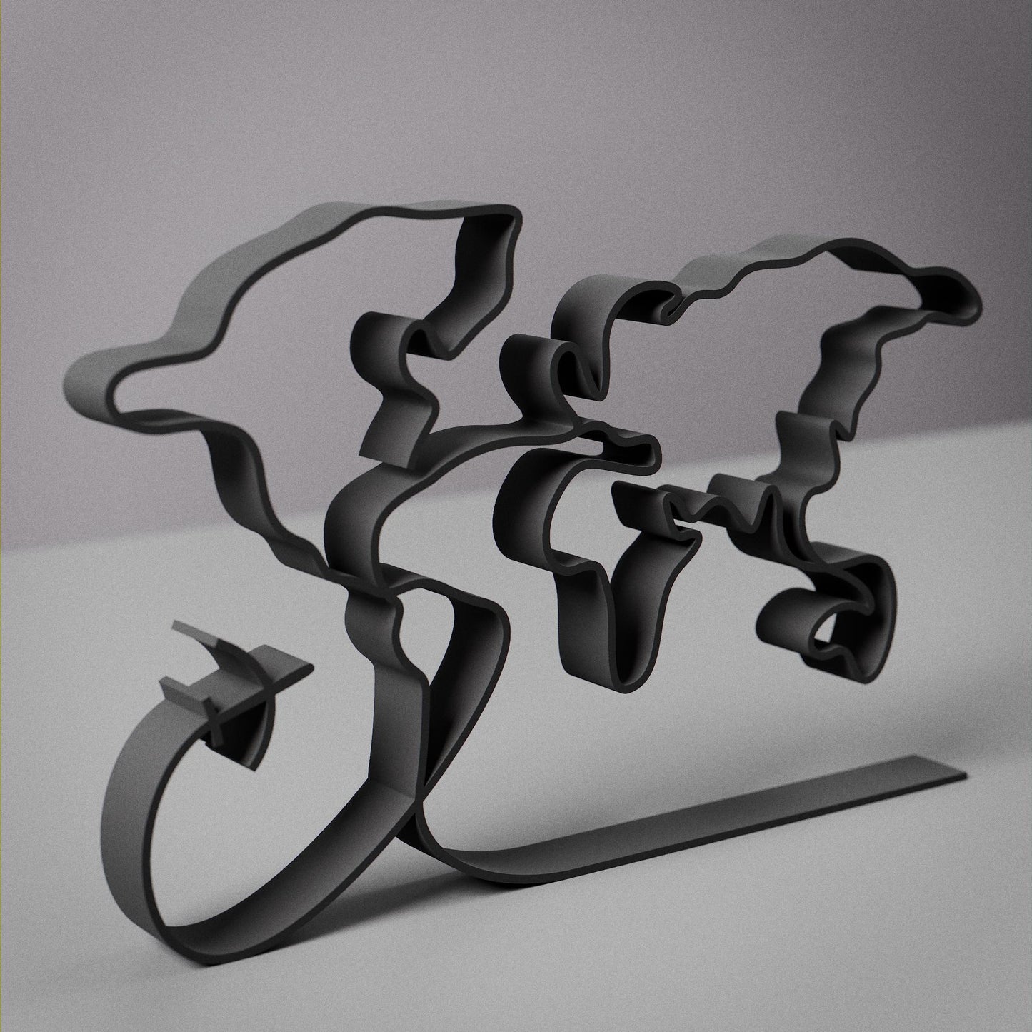 World Map - Customized Line Art Figure