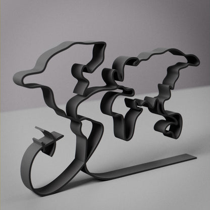 World Map - Customized Line Art Figure