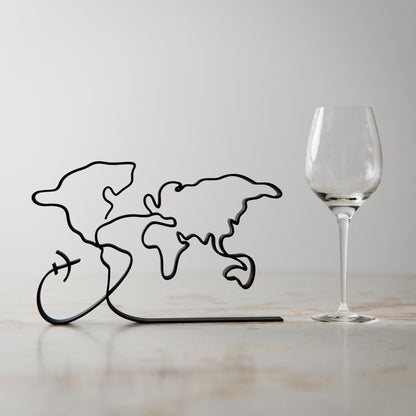 World Map - Customized Line Art Figure