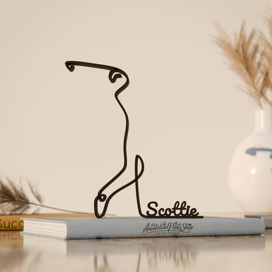 Golf Player - Customized Line Art Figure