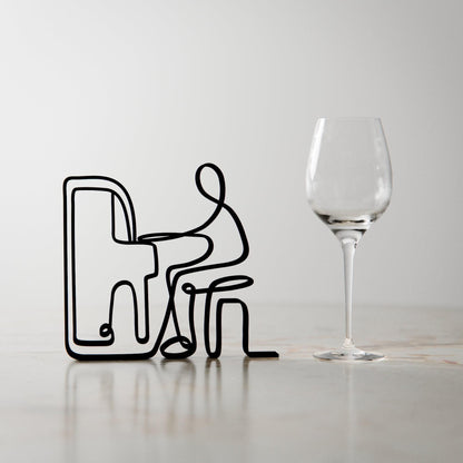 Pianist 02 - Customized Line Art Figure