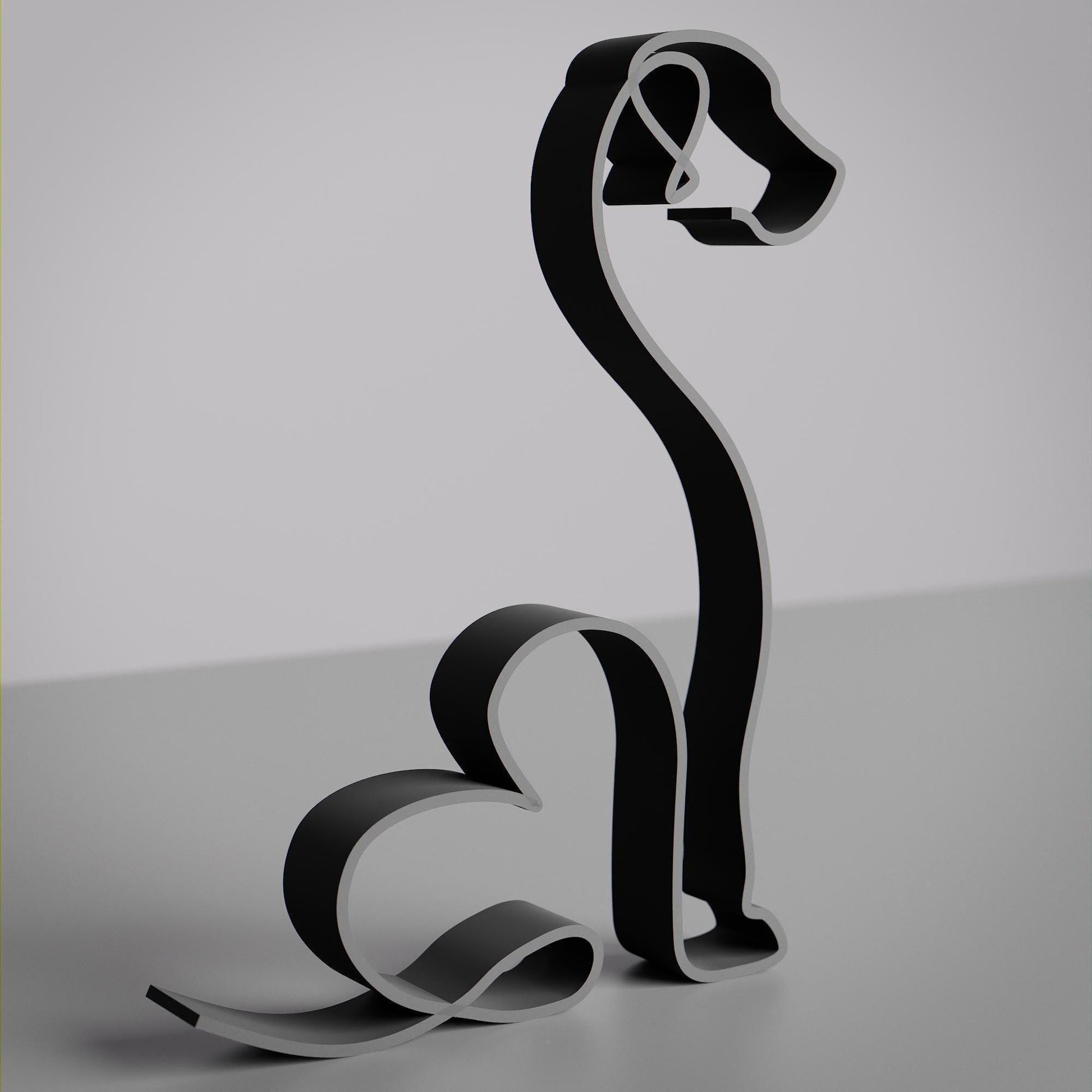 Great Dane Dog 18 - Line Art Figure -