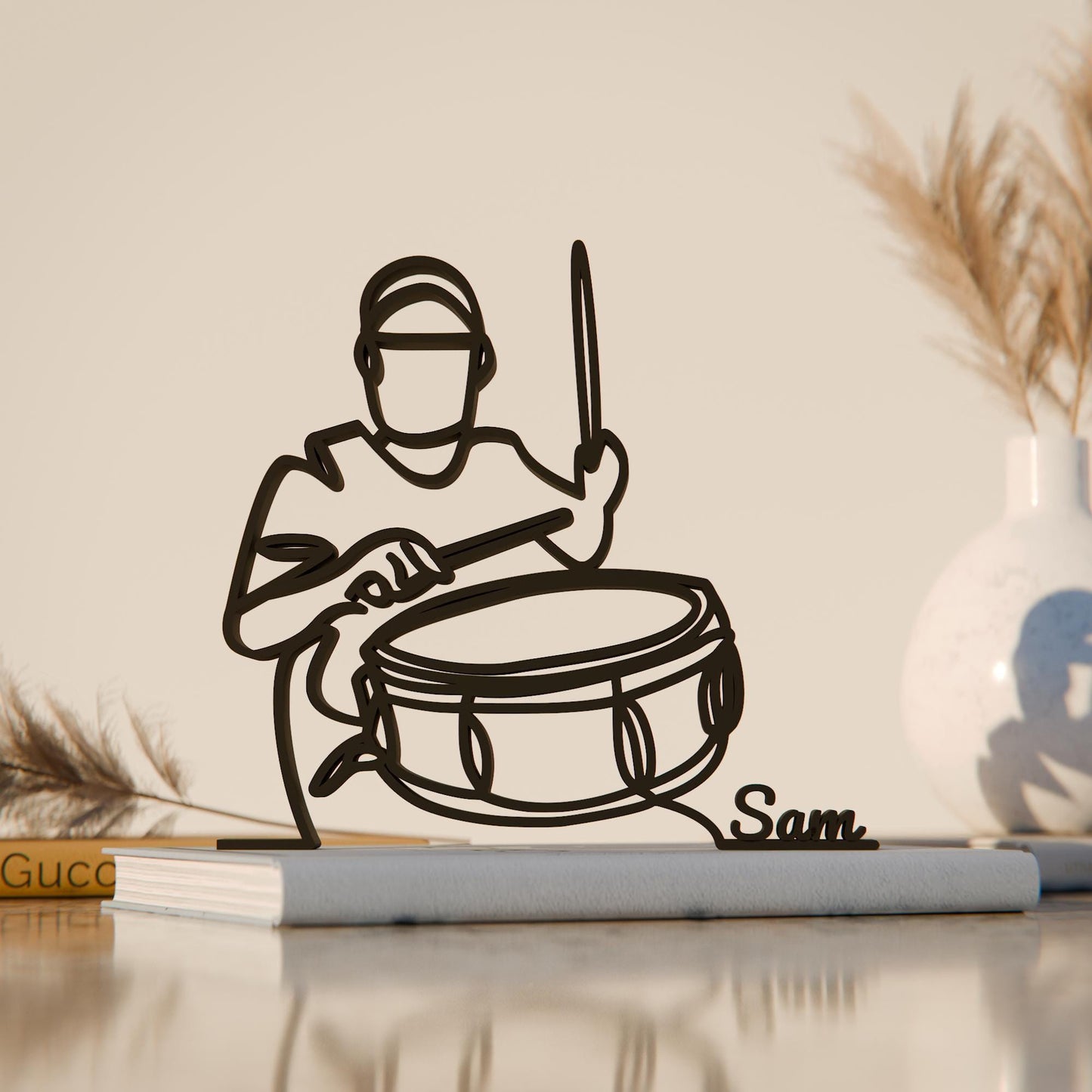 Snare Drummer - Customized Line Art Figure