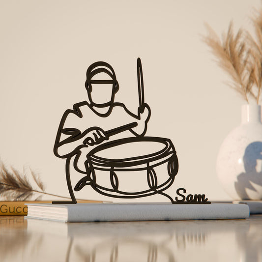 Snare Drummer - Customized Line Art Figure