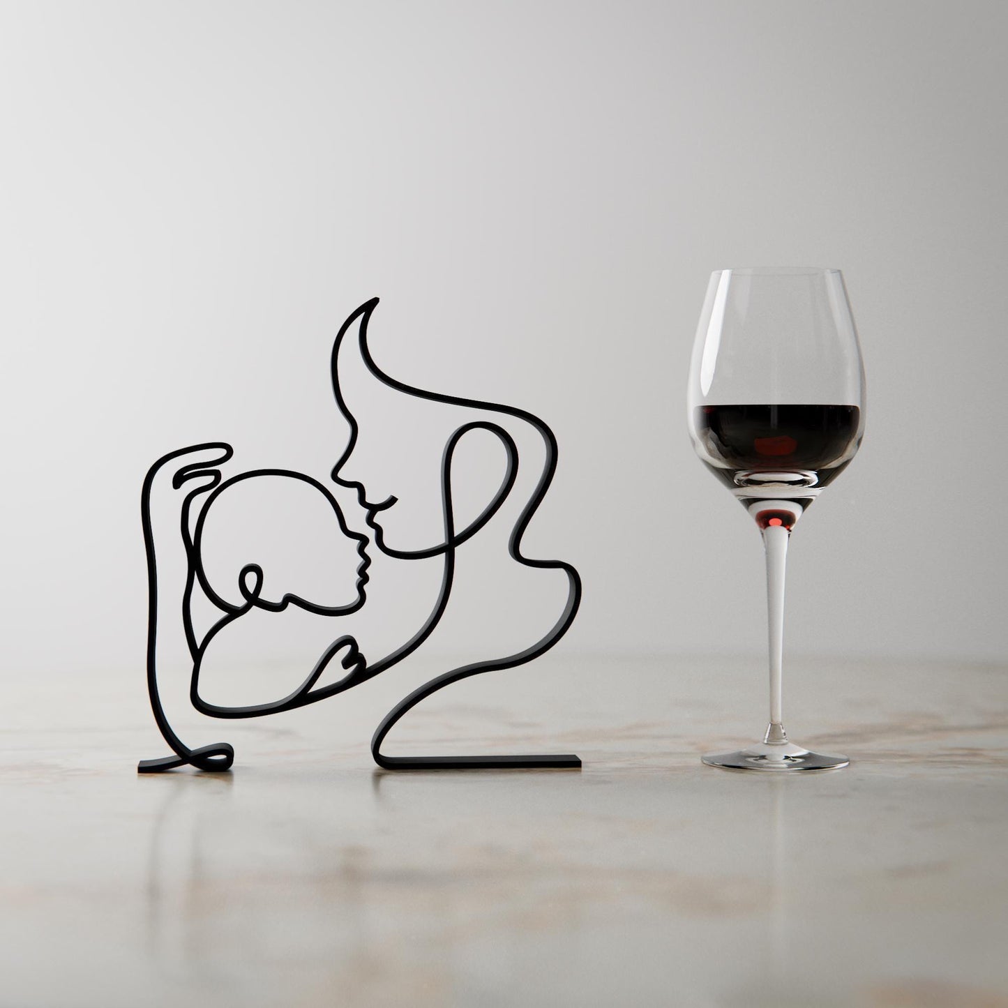 New Mom - Customized Line Art Figure