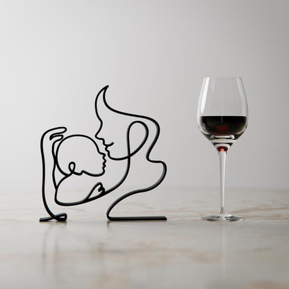 New Mom - Customized Line Art Figure