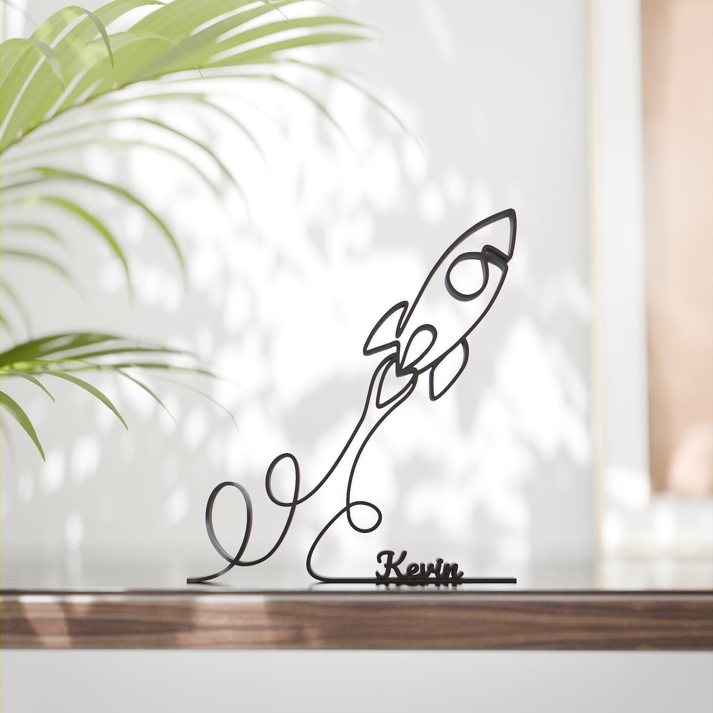 Launching Rocket - Customized Line Art Figure