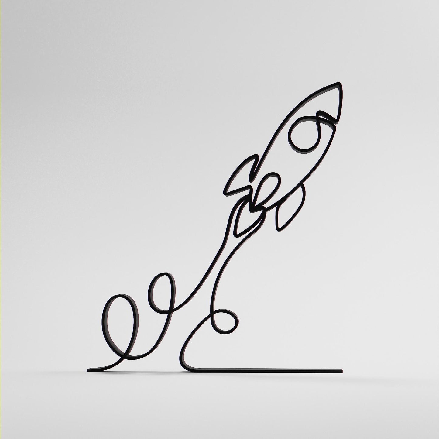 Launching Rocket - Customized Line Art Figure