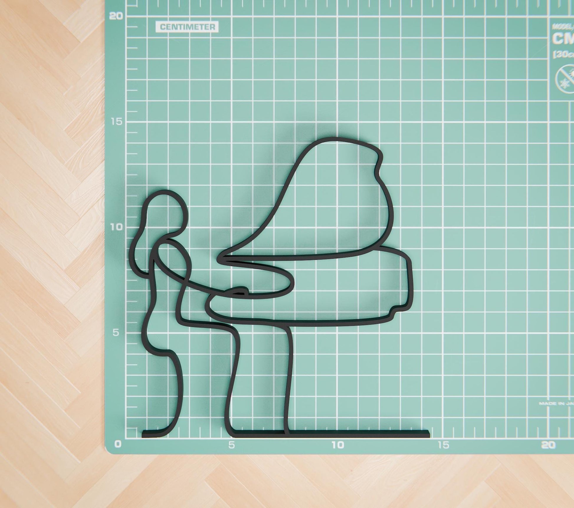 Female Pianist - Customized Line Art Figure