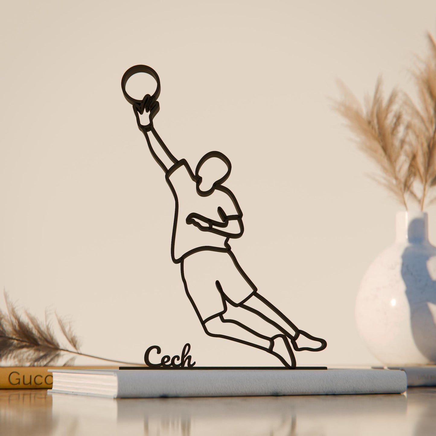 Goalkeeper - Customized Line Art Figure