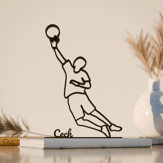 Goalkeeper - Customized Line Art Figure