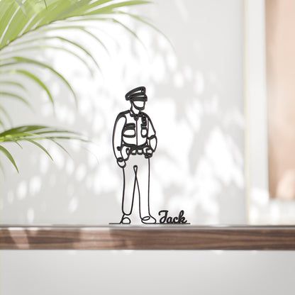 Policeman/Police Officer - Customized Line Art Figure