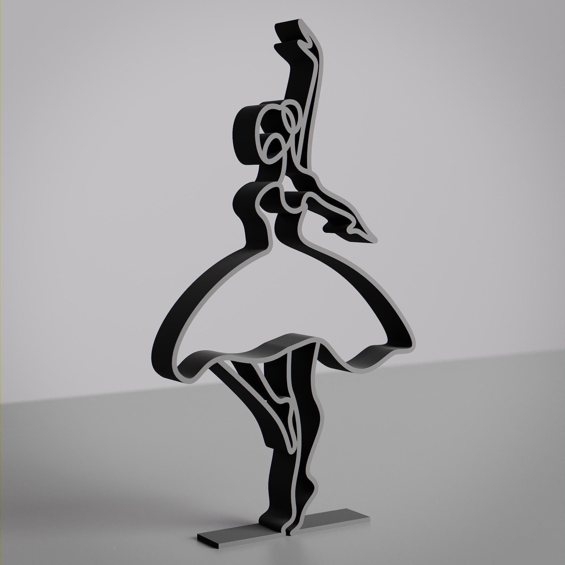 Ballerina 02 - Customized Line Art Figure