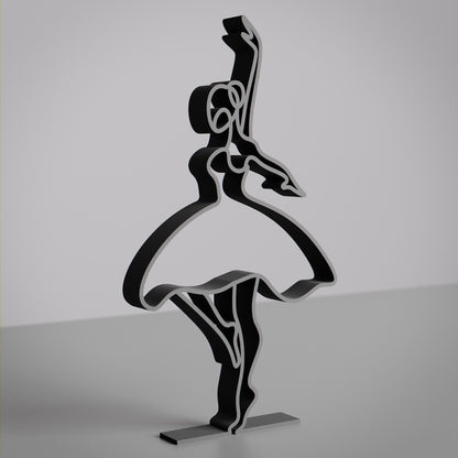 Ballerina 02 - Customized Line Art Figure