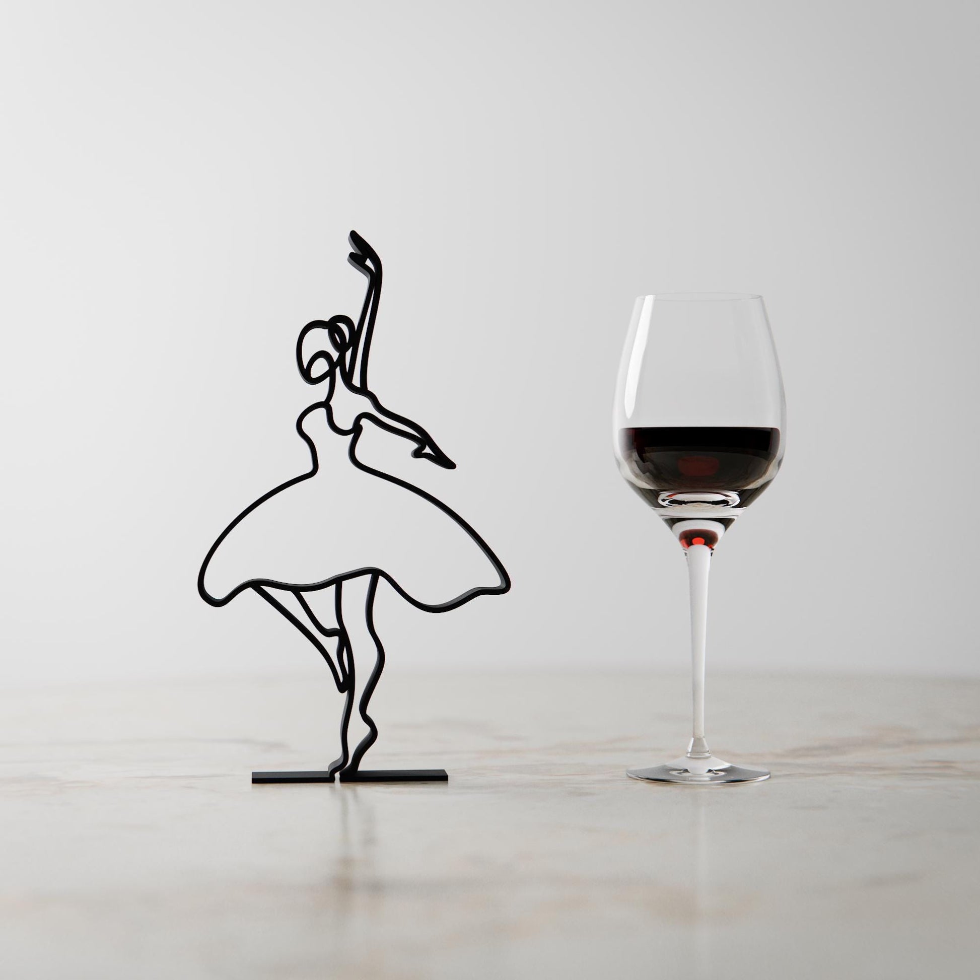 Ballerina 02 - Customized Line Art Figure