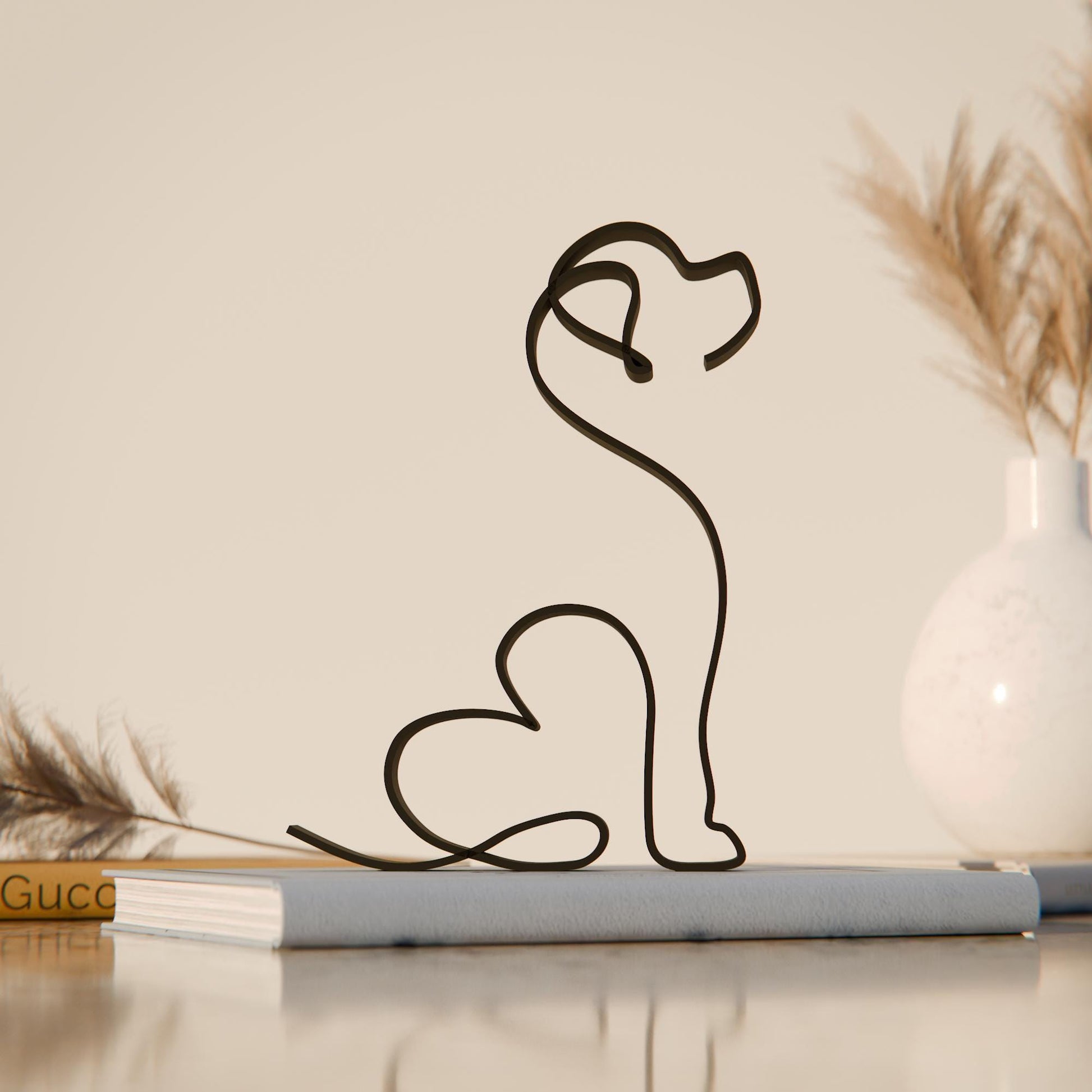 Newfoundland Dog 35 - Line Art Figure