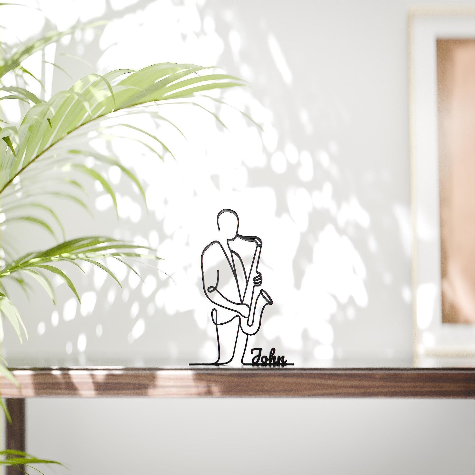 Saxophonist 02 - Customized Line Art Figure