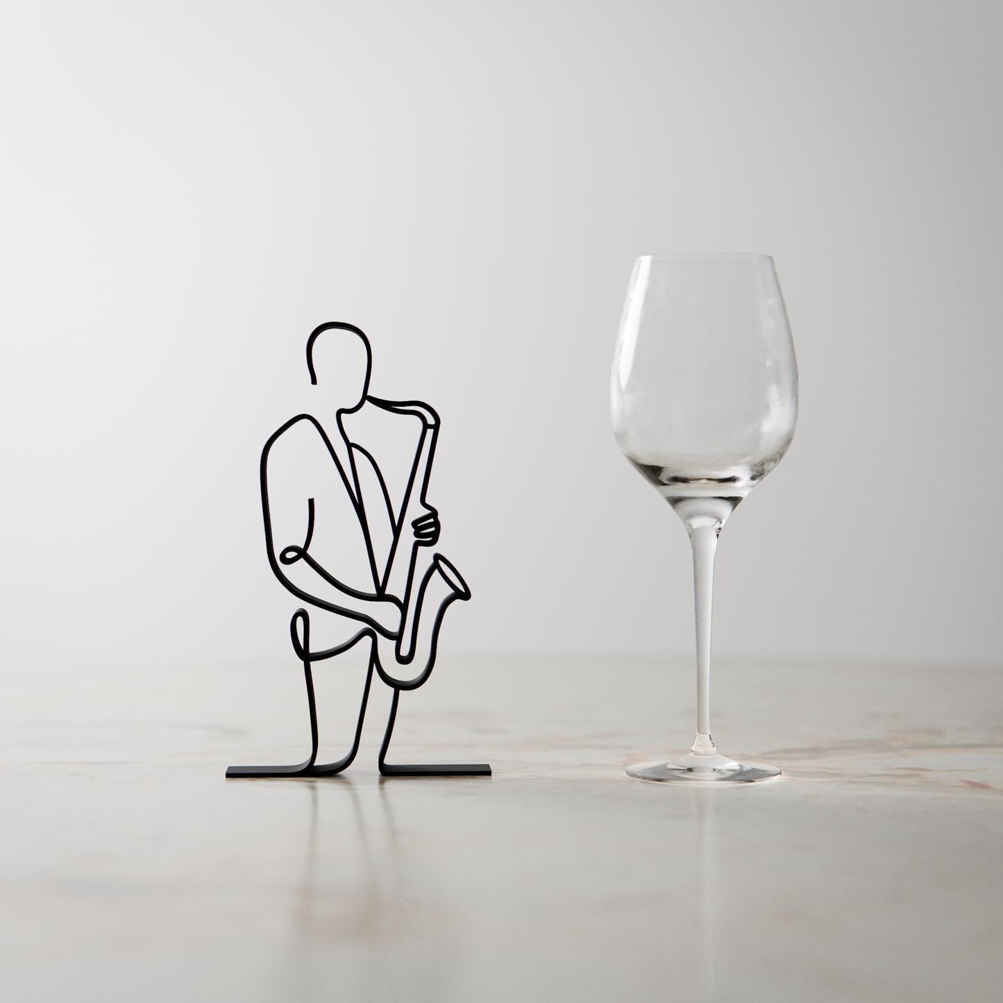 Saxophonist 02 - Customized Line Art Figure