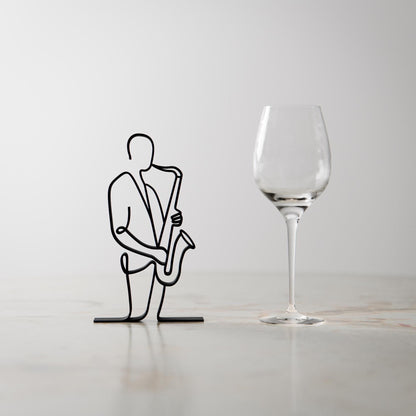 Saxophonist 02 - Customized Line Art Figure