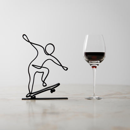 Skater - Customized Line Art Figure