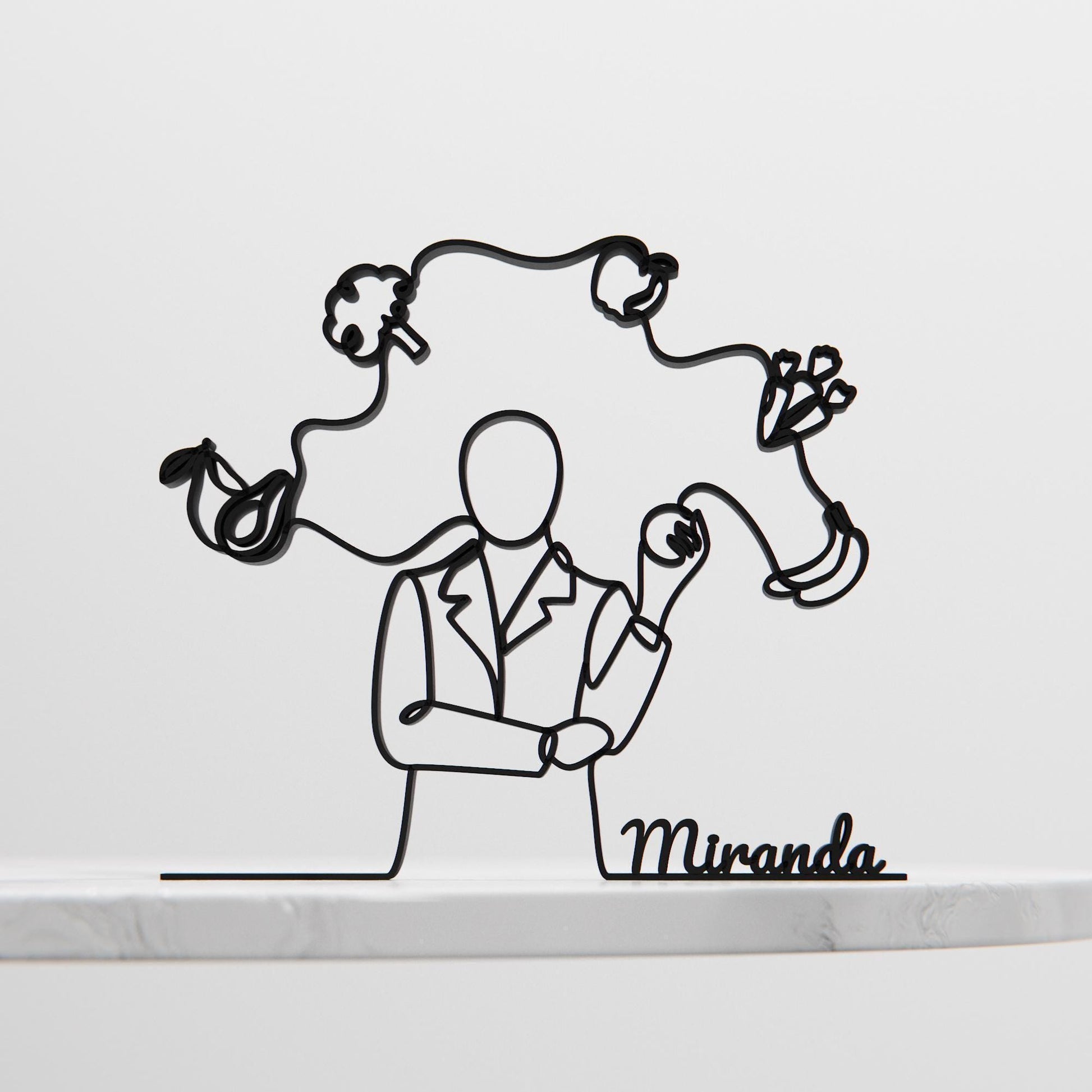 Dietitian - Customized Line Art Figure