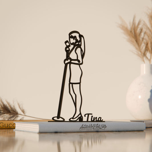 Woman Vocalist - Customized Line Art Figure