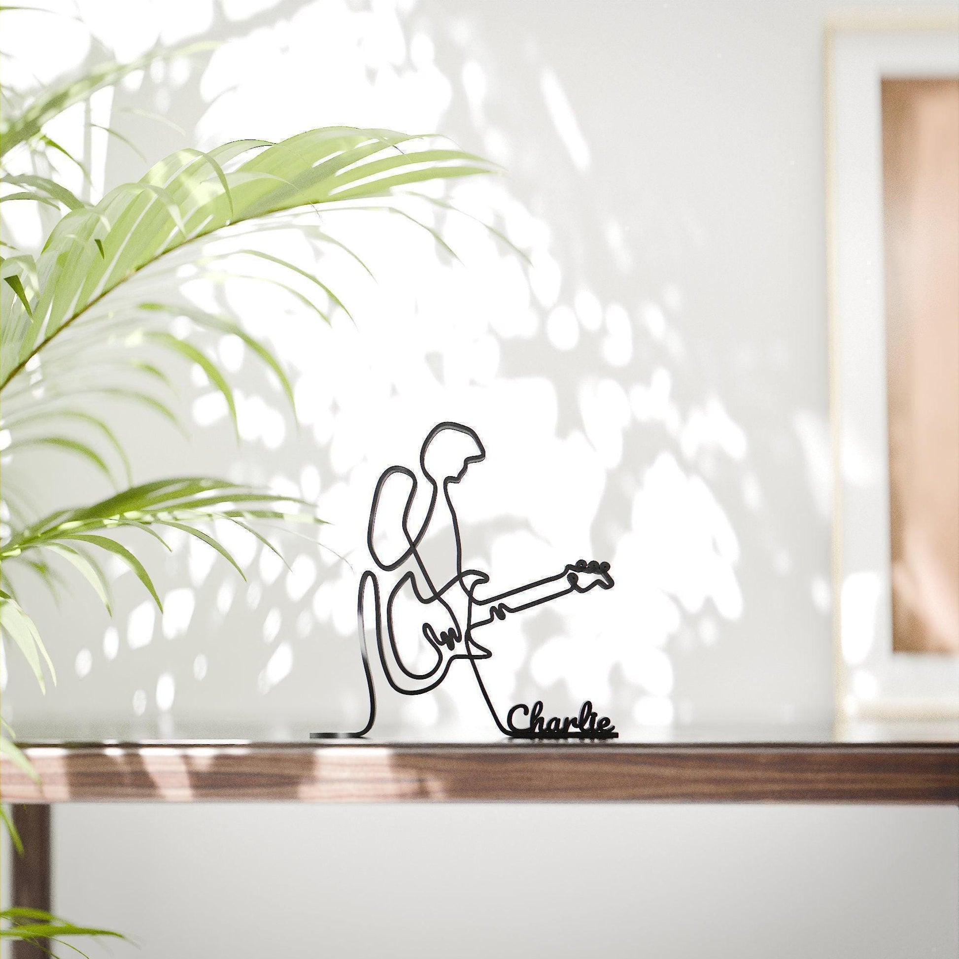 Electric Guitarist - Customized Line Art Figure