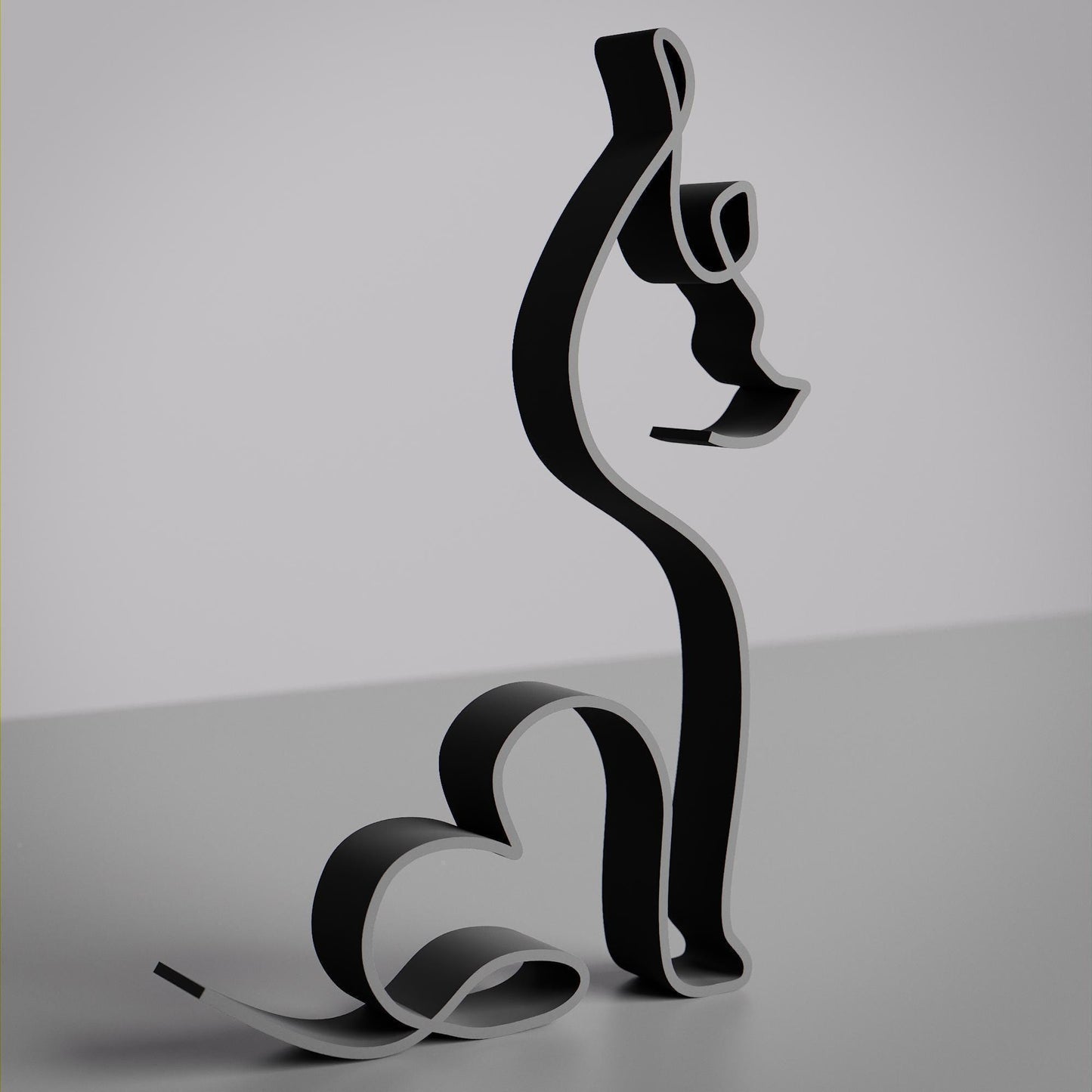 Chinese Crested Dog 07 - Line Art Figure