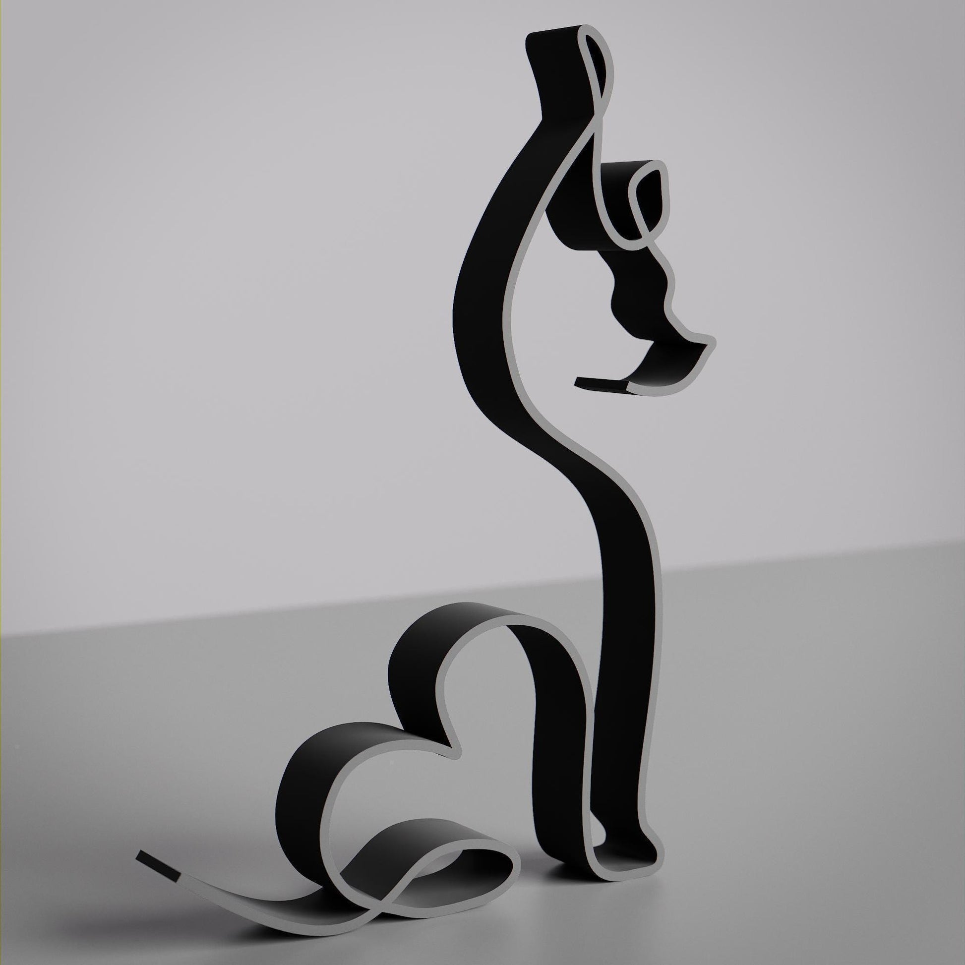 Chinese Crested Dog 07 - Line Art Figure