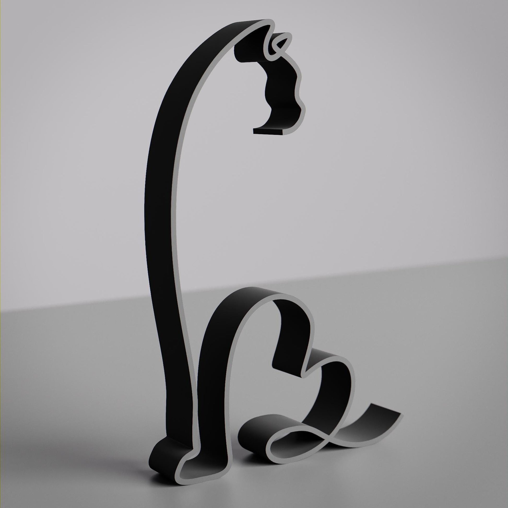 British Shorthair Cat 01 - Line Art Figure