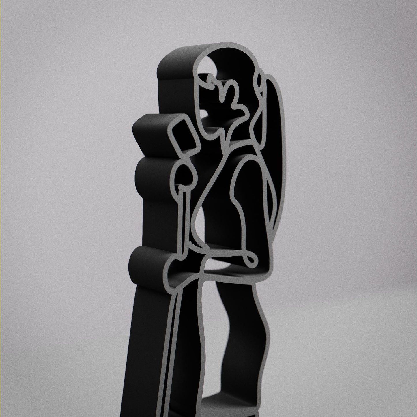 Woman Vocalist - Customized Line Art Figure