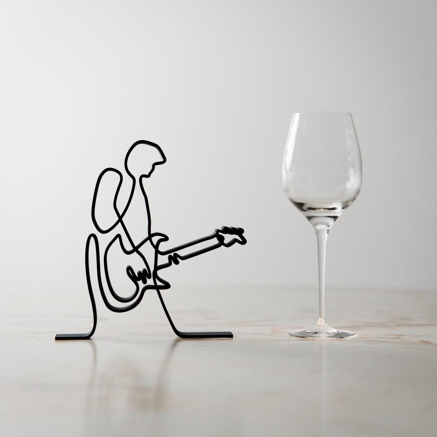 Electric Guitarist - Customized Line Art Figure