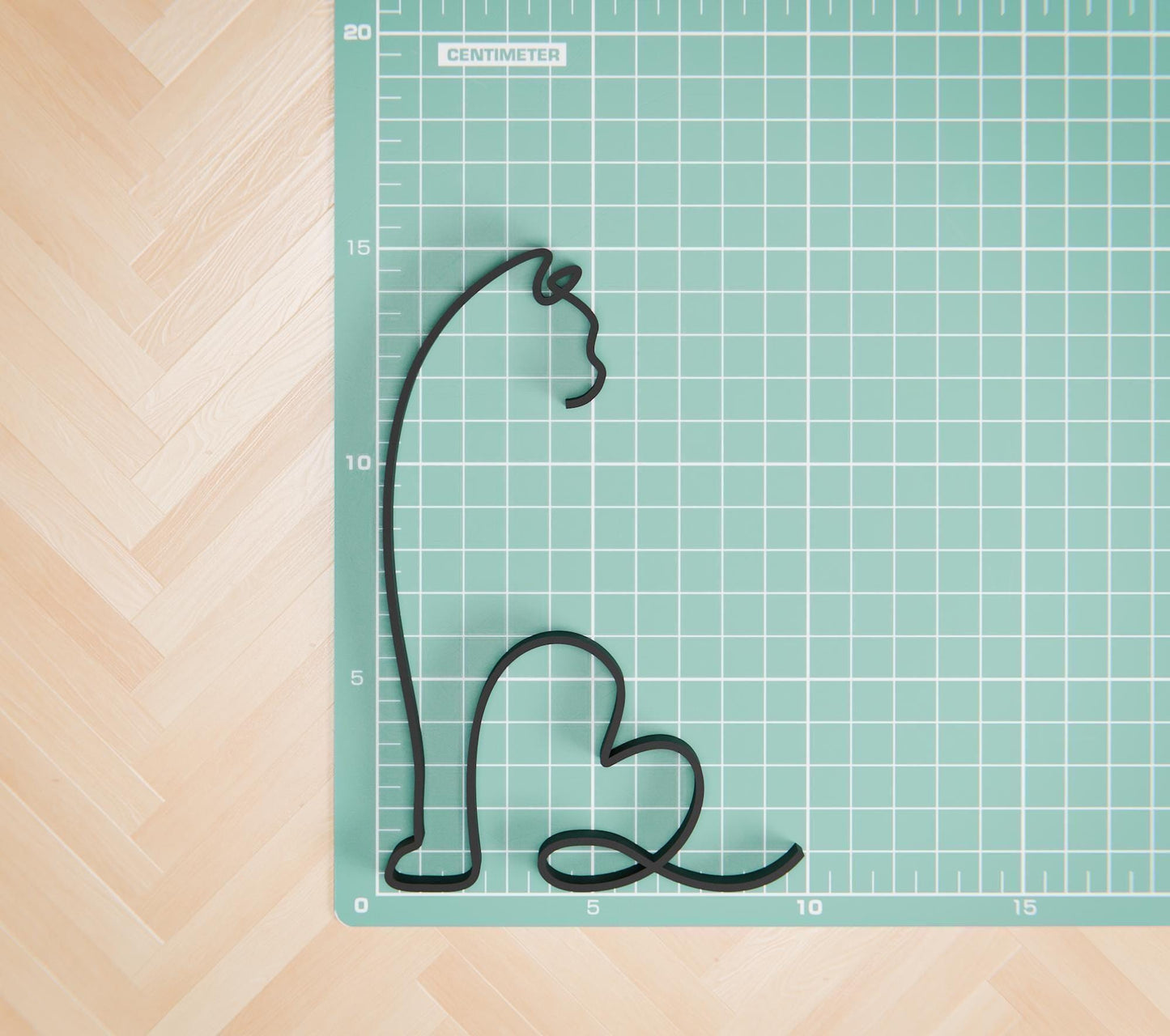 British Shorthair Cat 01 - Line Art Figure