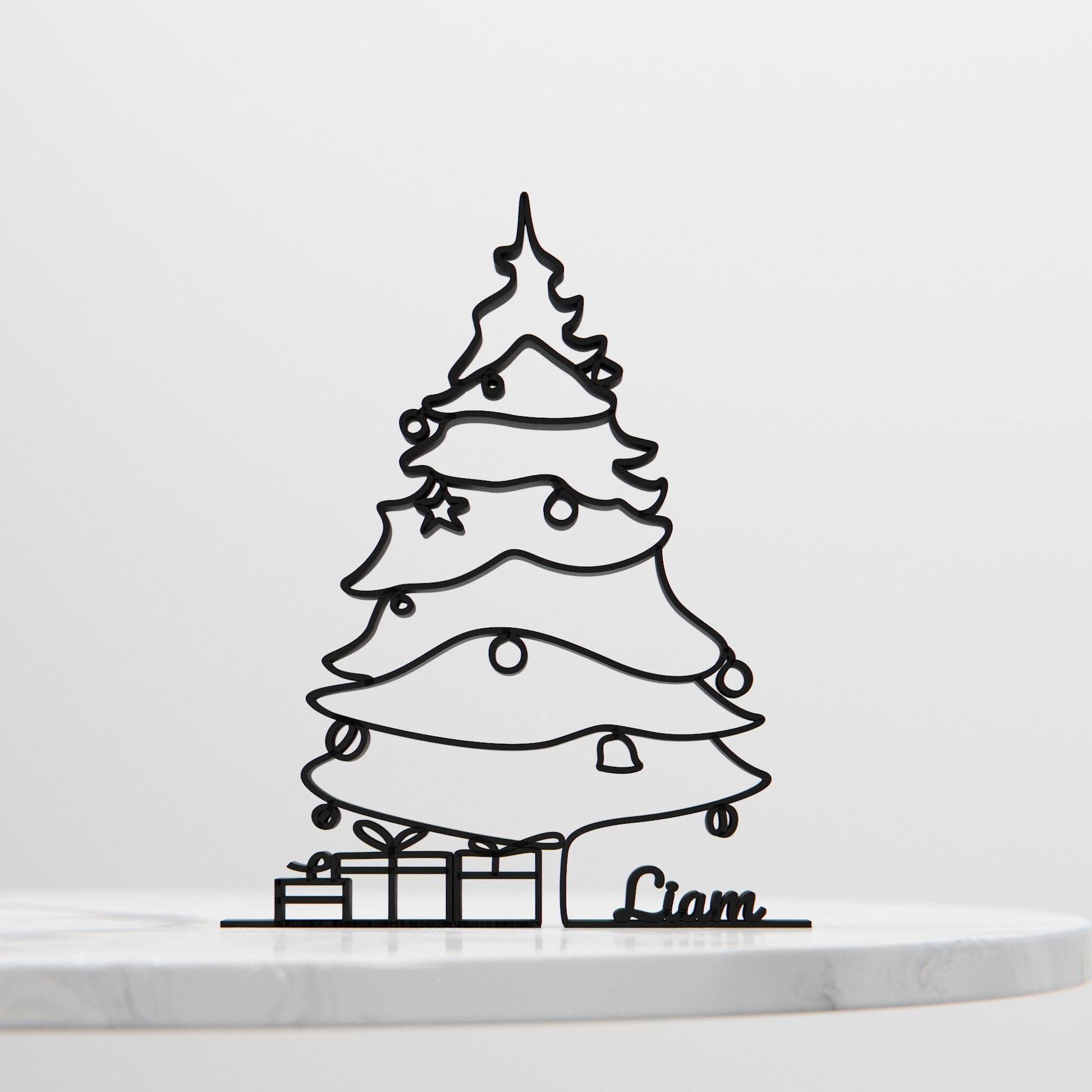 Christmas Tree - Customized Line Art Figure