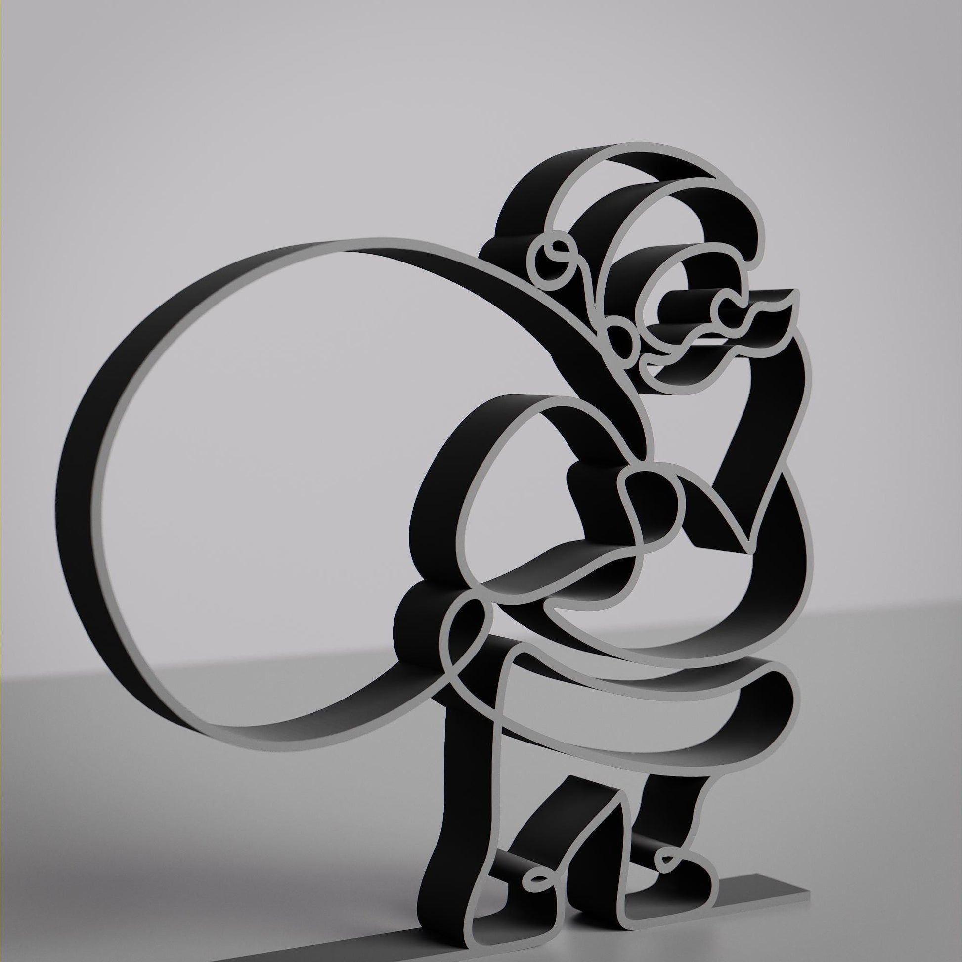 Santa with Bag - Customized Line Art Figure