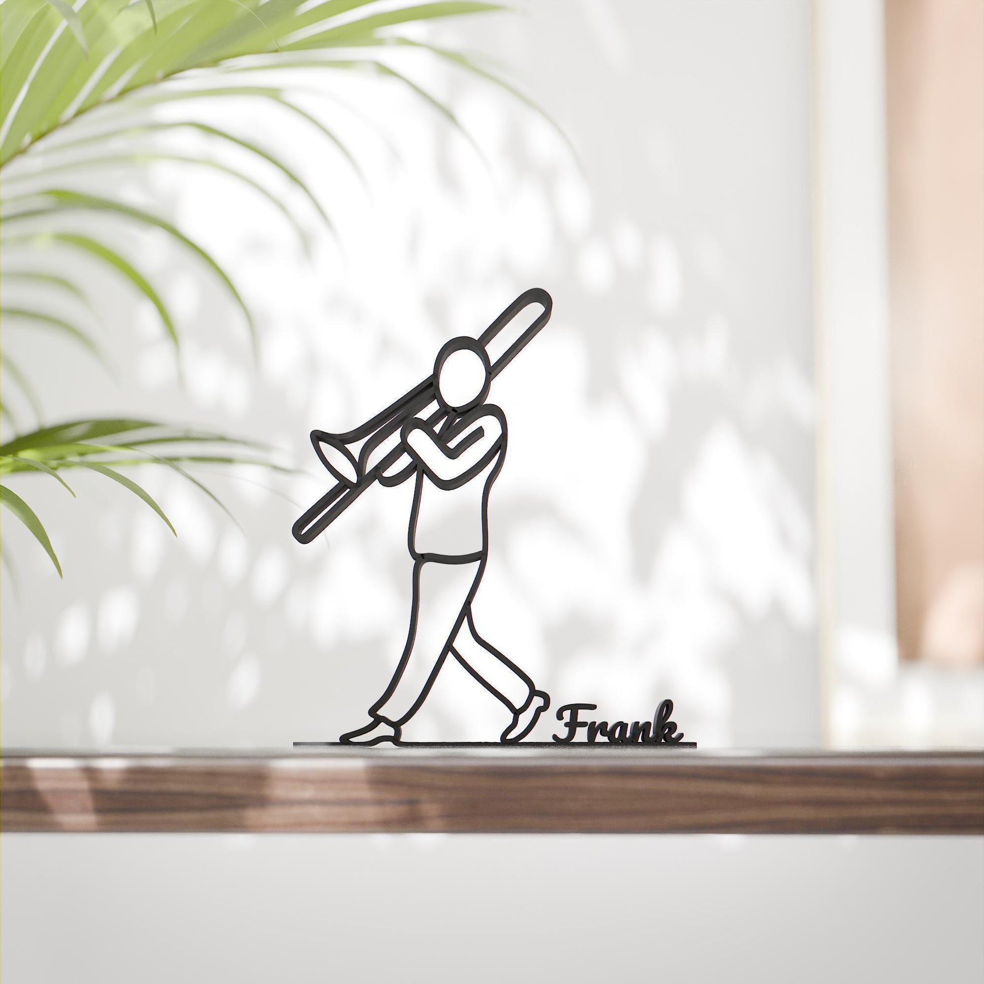 Trombone Player - Customized Line Art Figure