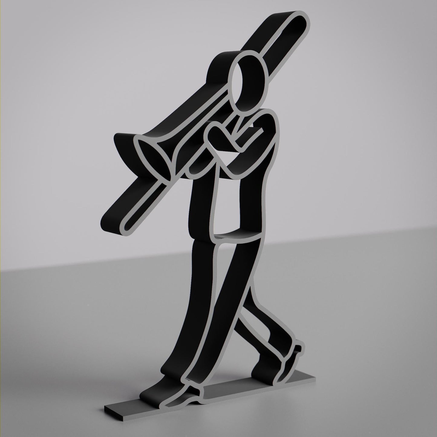 Trombone Player - Customized Line Art Figure